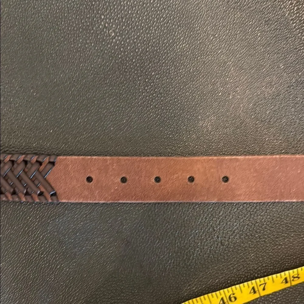 Columbia Men's Brown Leather Braided Belt size 44